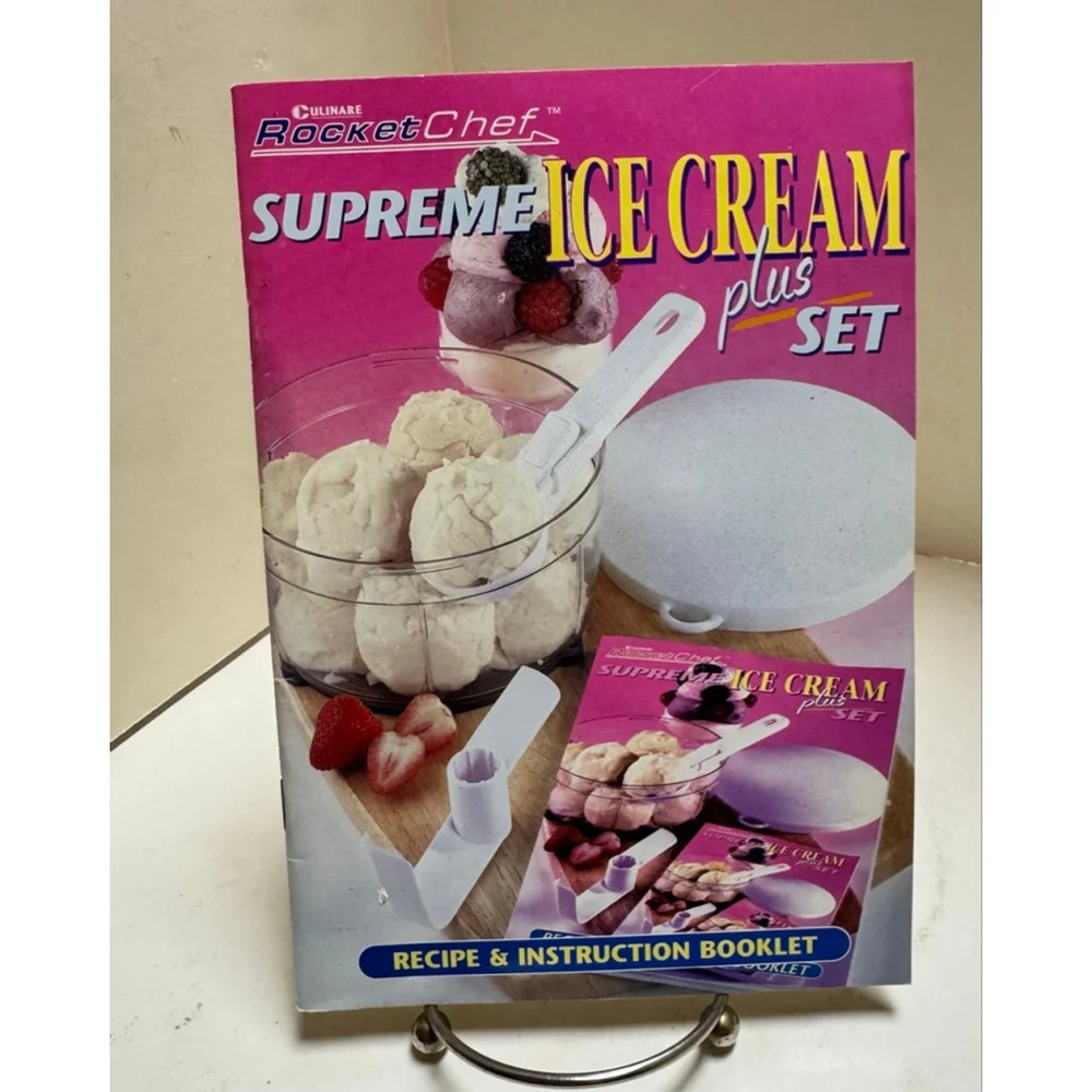 Rocket Chef Supreme Ice Cream Recipe Instruction Booklet ONLY